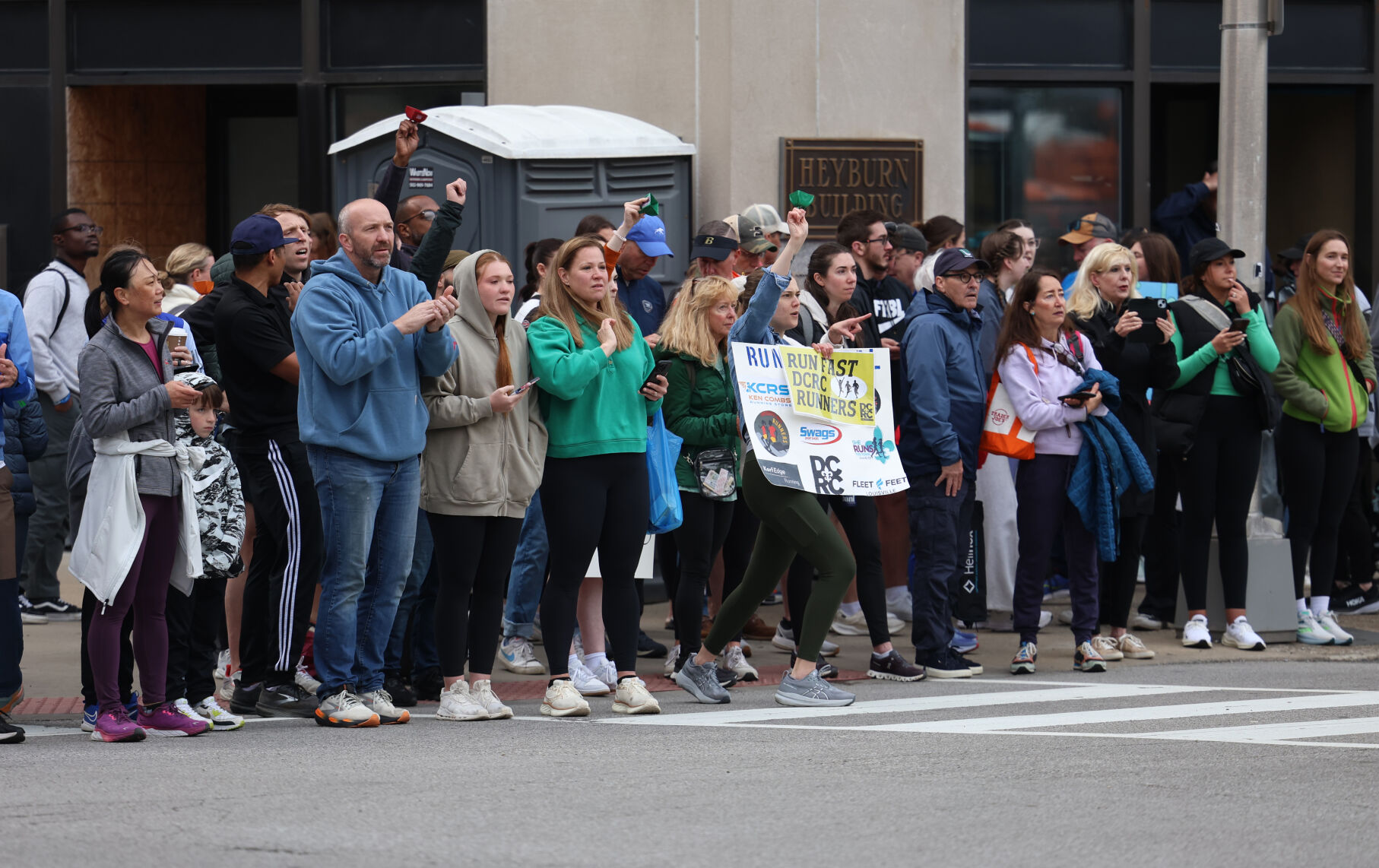 Crowd cheers for people during Marathon.JPG